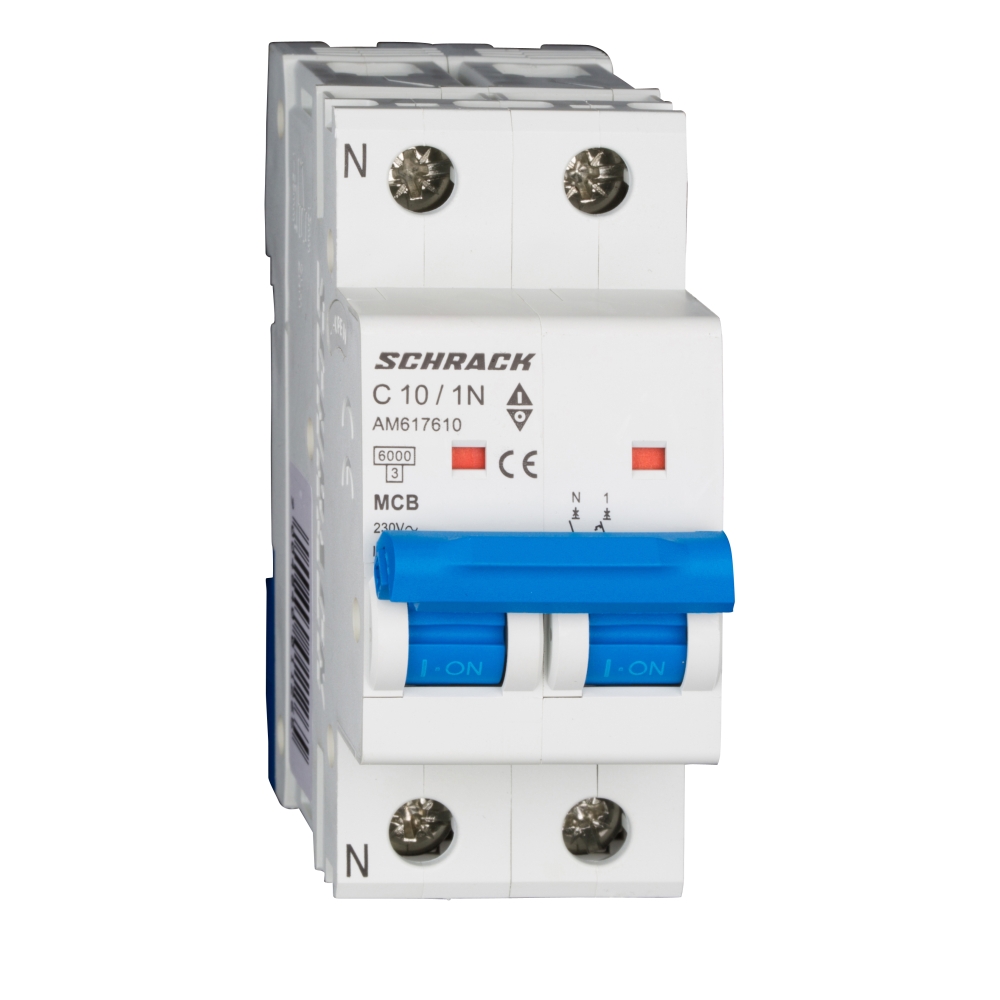 &Icirc;ntreruptor automat modular (MCB) AMPARO 6kA, C 10A, 1P+N