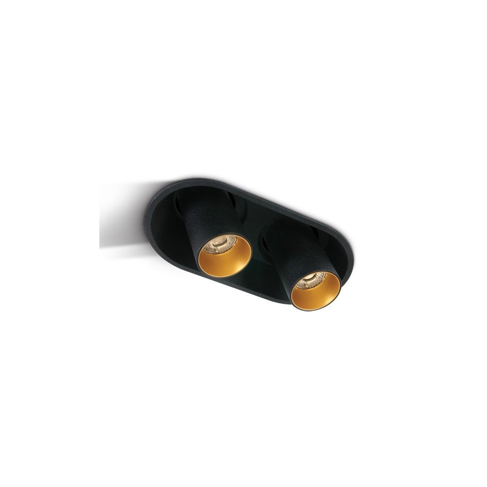 Nynka LED 2x7W, 2x520lm, 3000K, IP20, 36&deg;, negru