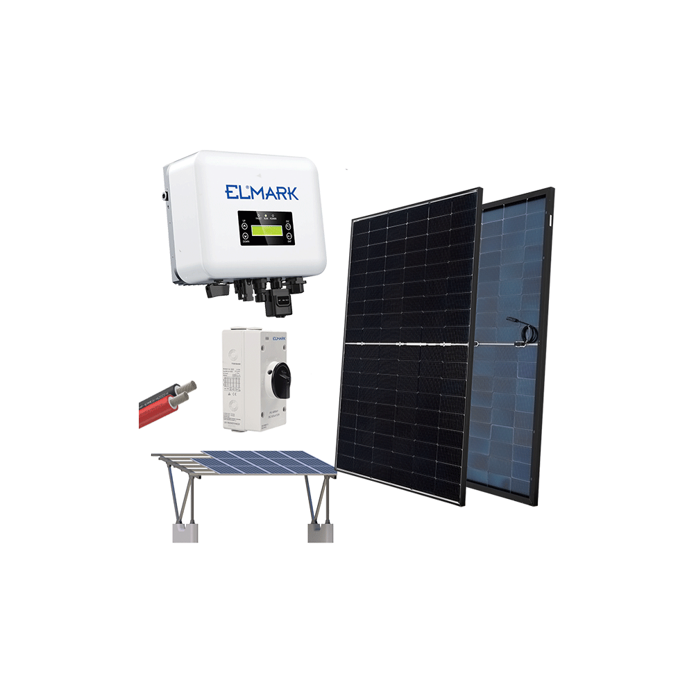 ON GRID SOLAR SYSTEM SET 1P/8KW+CARPORT STRUCTURE