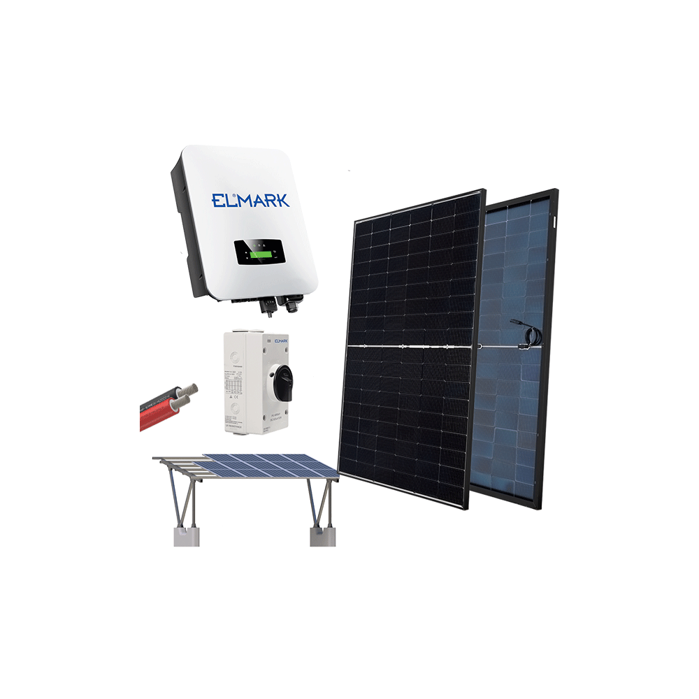 ON GRID SOLAR SYSTEM SET 3P/8KW+CARPORT STRUCTURE