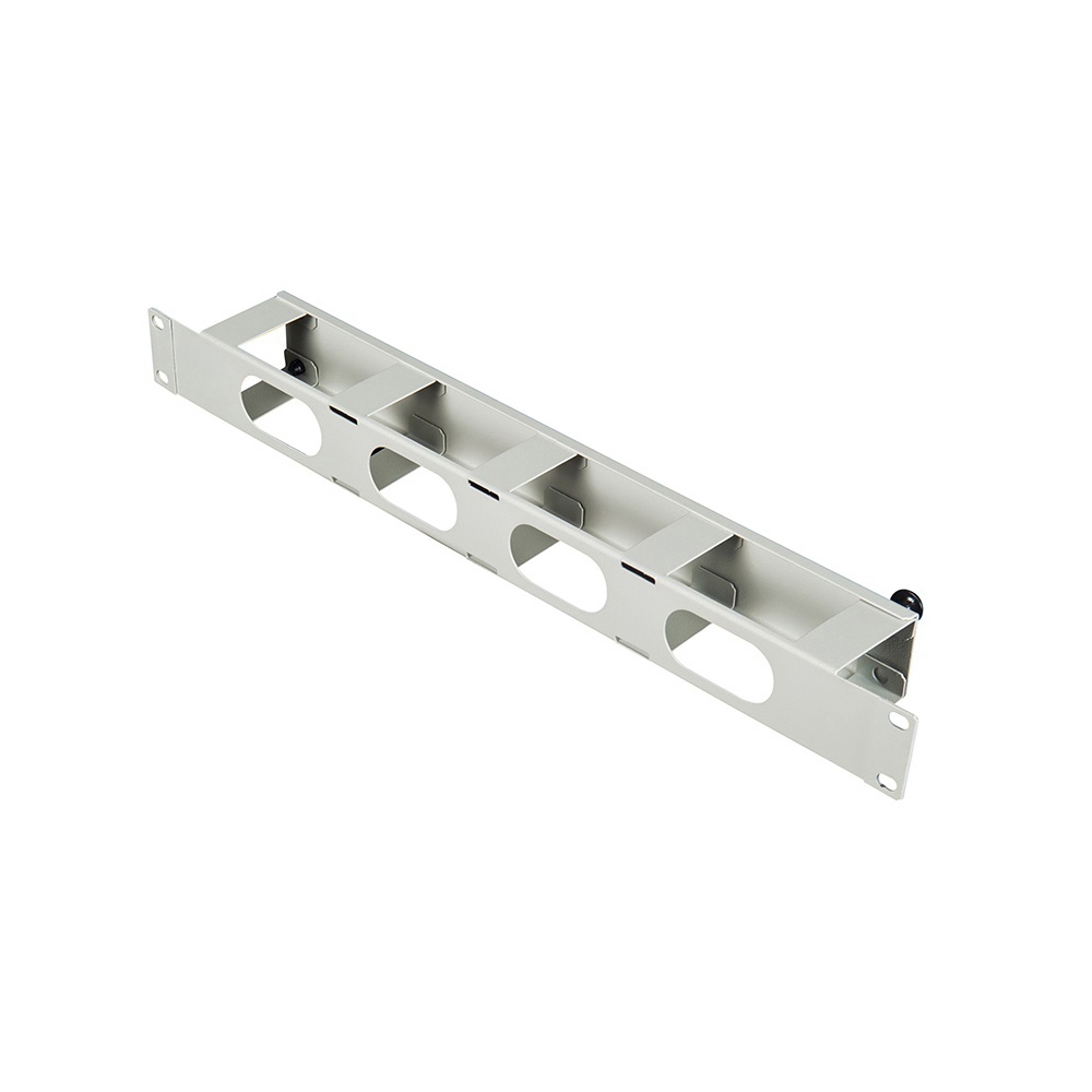 Organizator 19" cu canal de cablu, 1U, capac cu clips
