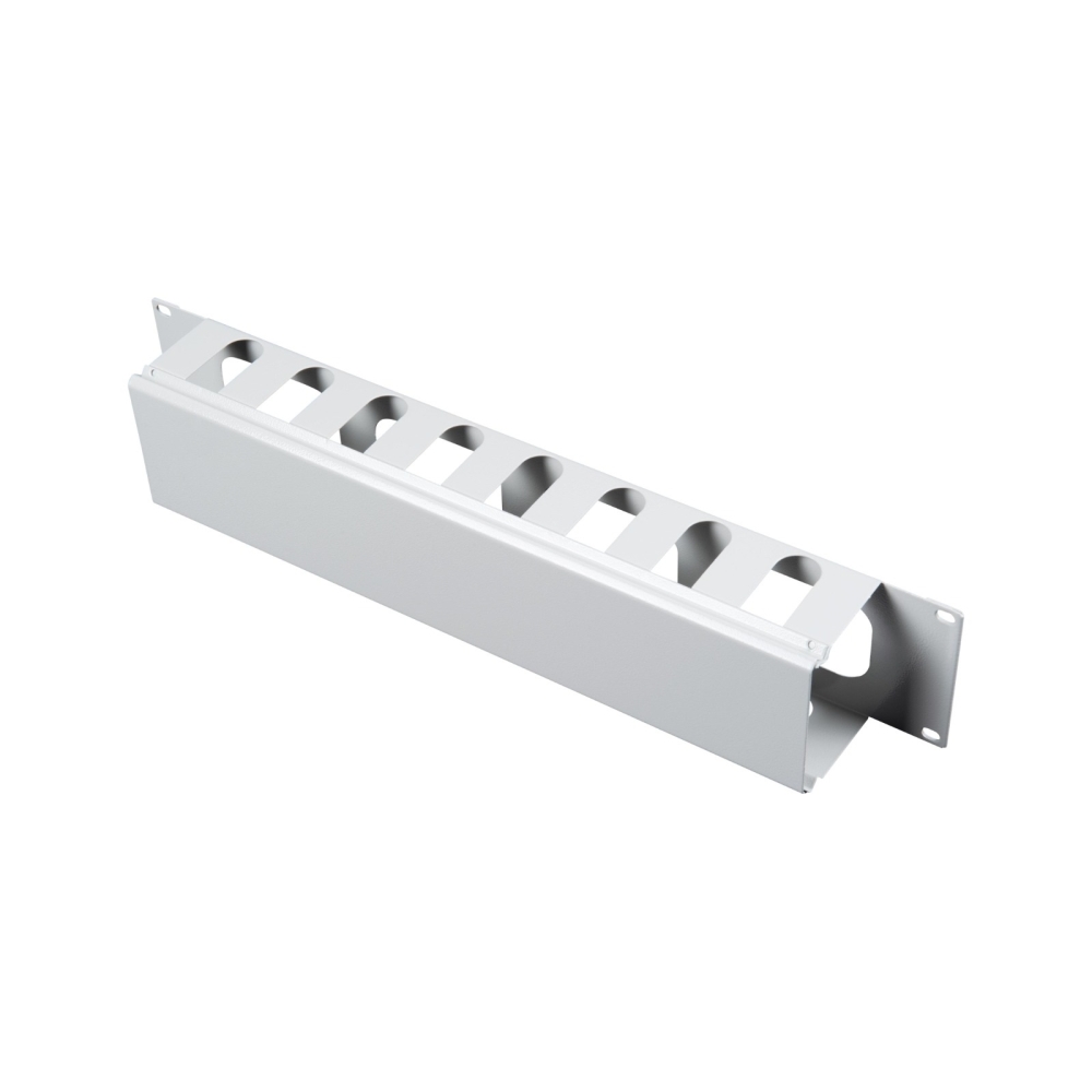 Organizator 19" cu canal de cablu, 2U, capac turnat