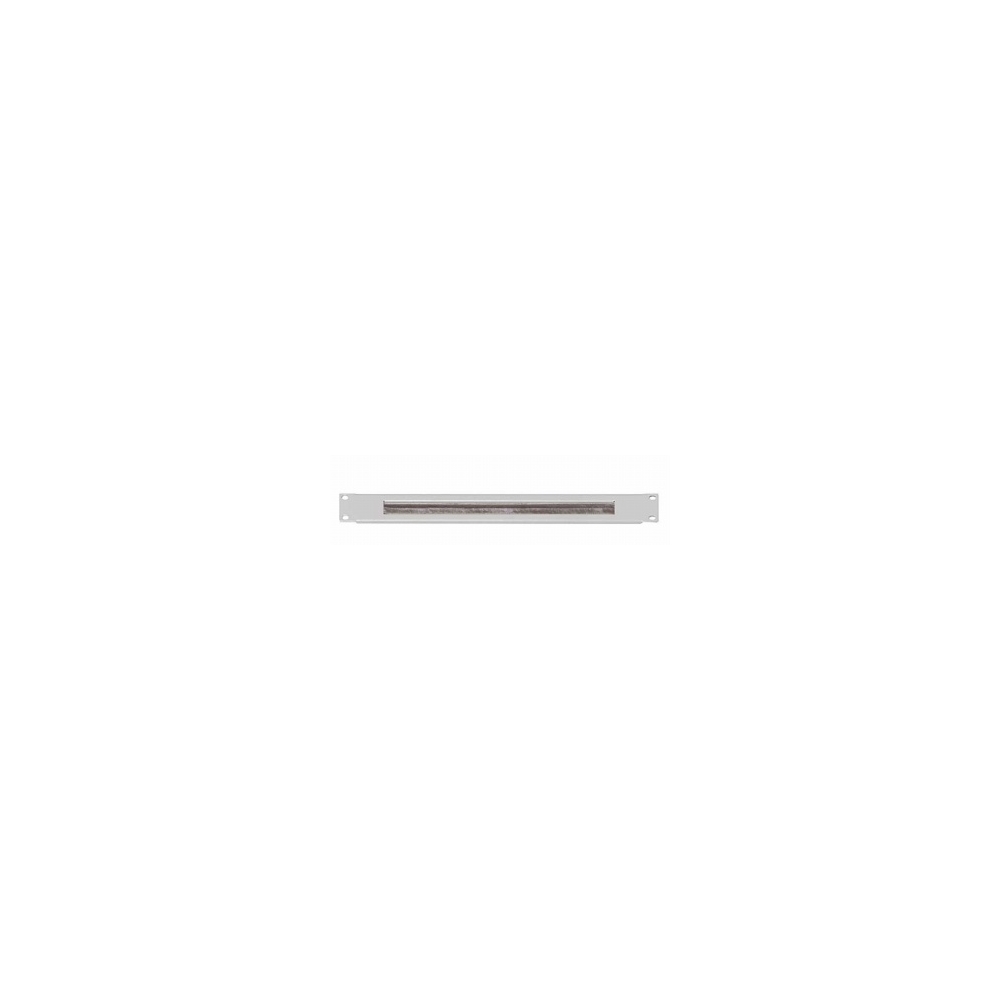 Organizator cabluri 19" cu perii, 1U, RAL7035