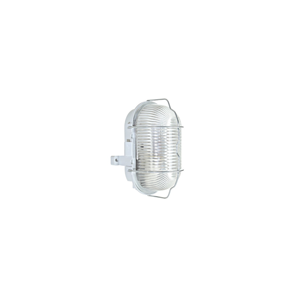 OVAL II E27, 60W, IP44, gri cu grilaj de protecție