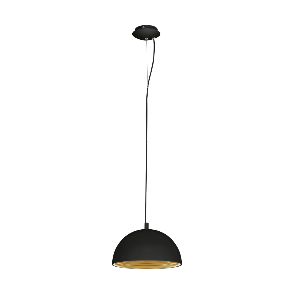 Panderas Pendant luminaire &Oslash;300 60W black/gold IP20