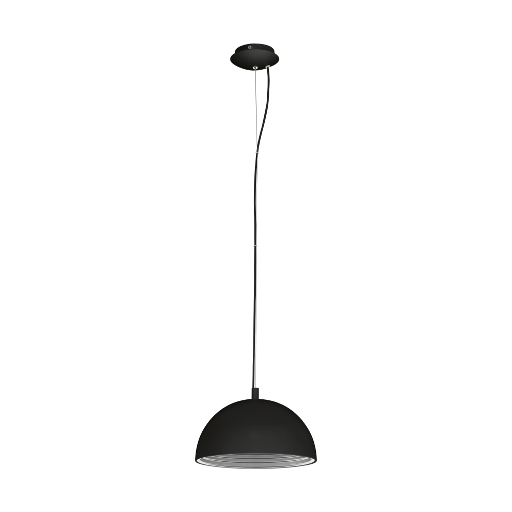 Panderas Pendant luminaire &Oslash;300 60W black/silver IP20