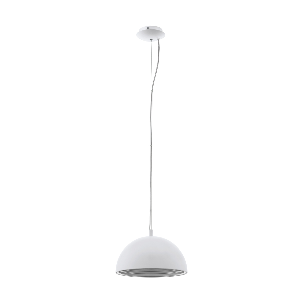 Panderas Pendant luminaire &Oslash;300 60W white/silver IP20