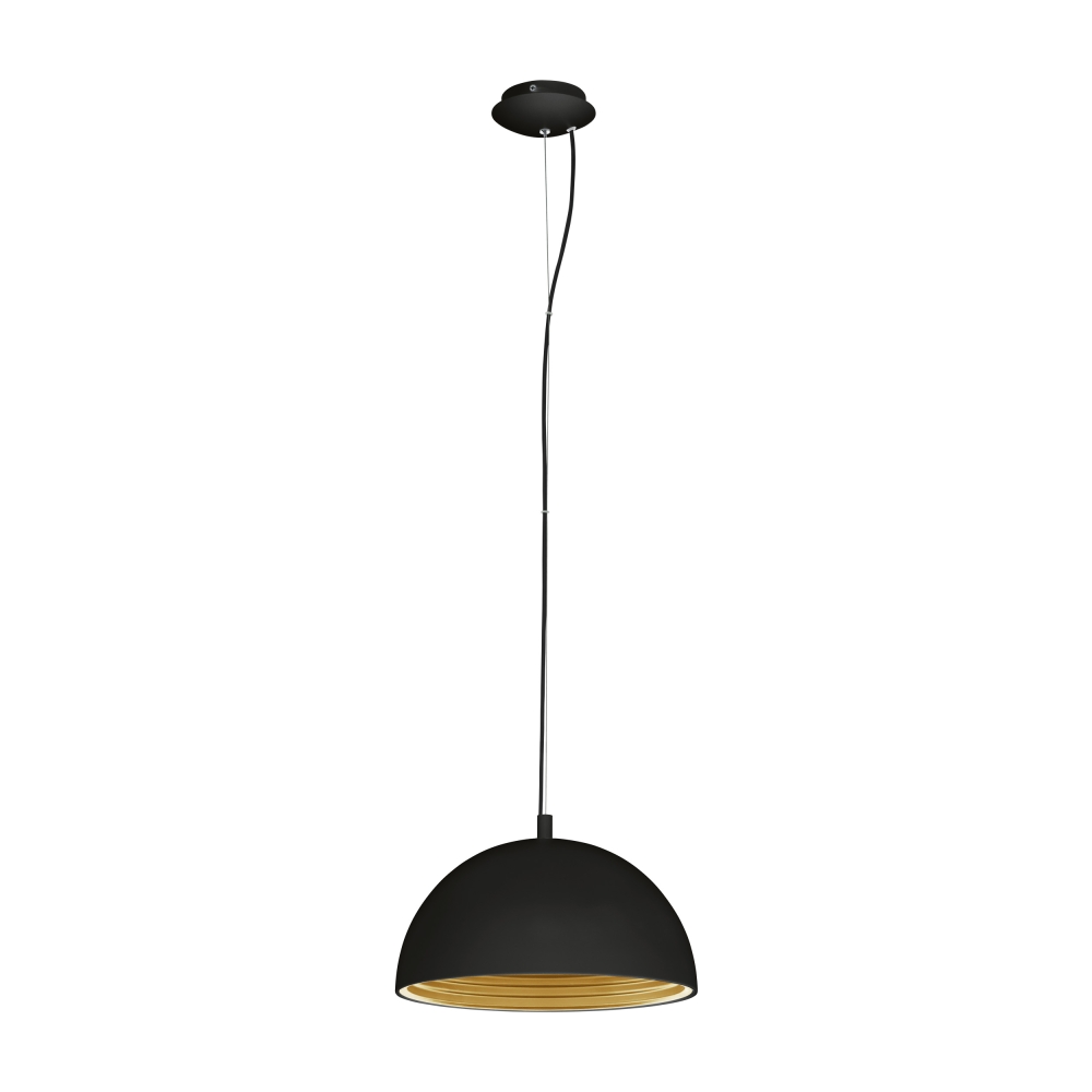 Panderas Pendant luminaire &Oslash;350 60W black/gold IP20