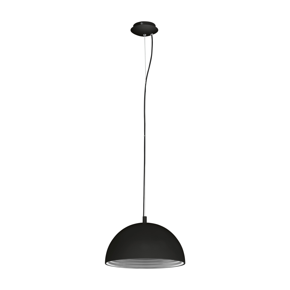 Panderas Pendant luminaire &Oslash;350 60W black/silver IP20