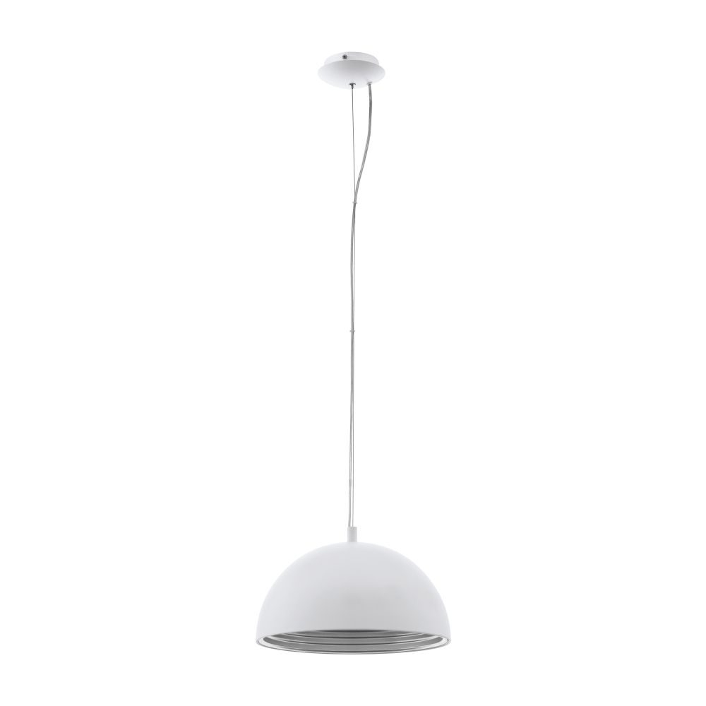 Panderas Pendant luminaire &Oslash;350 60W white/silver IP20