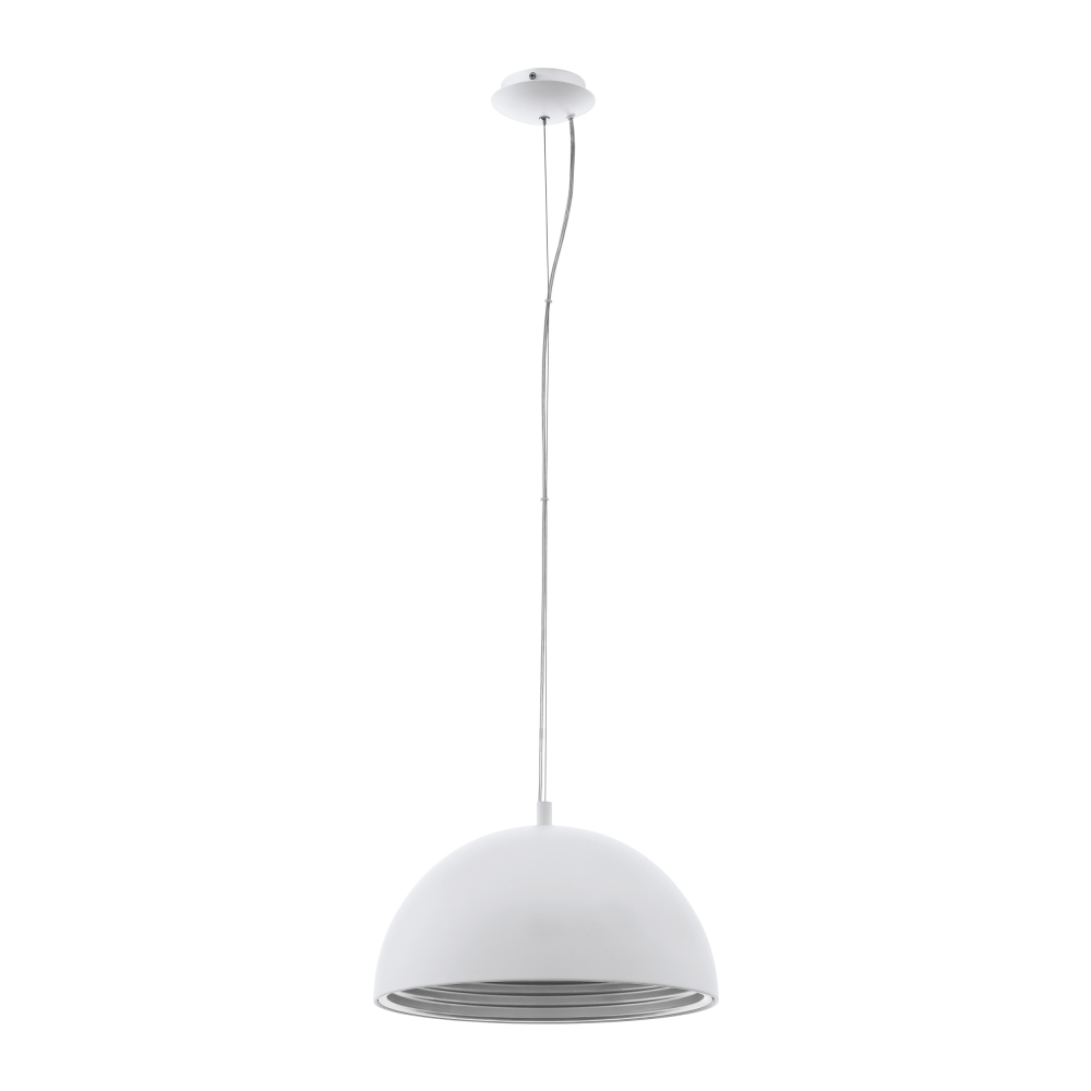 Panderas Pendant luminaire &Oslash;400 60W white/silver IP20