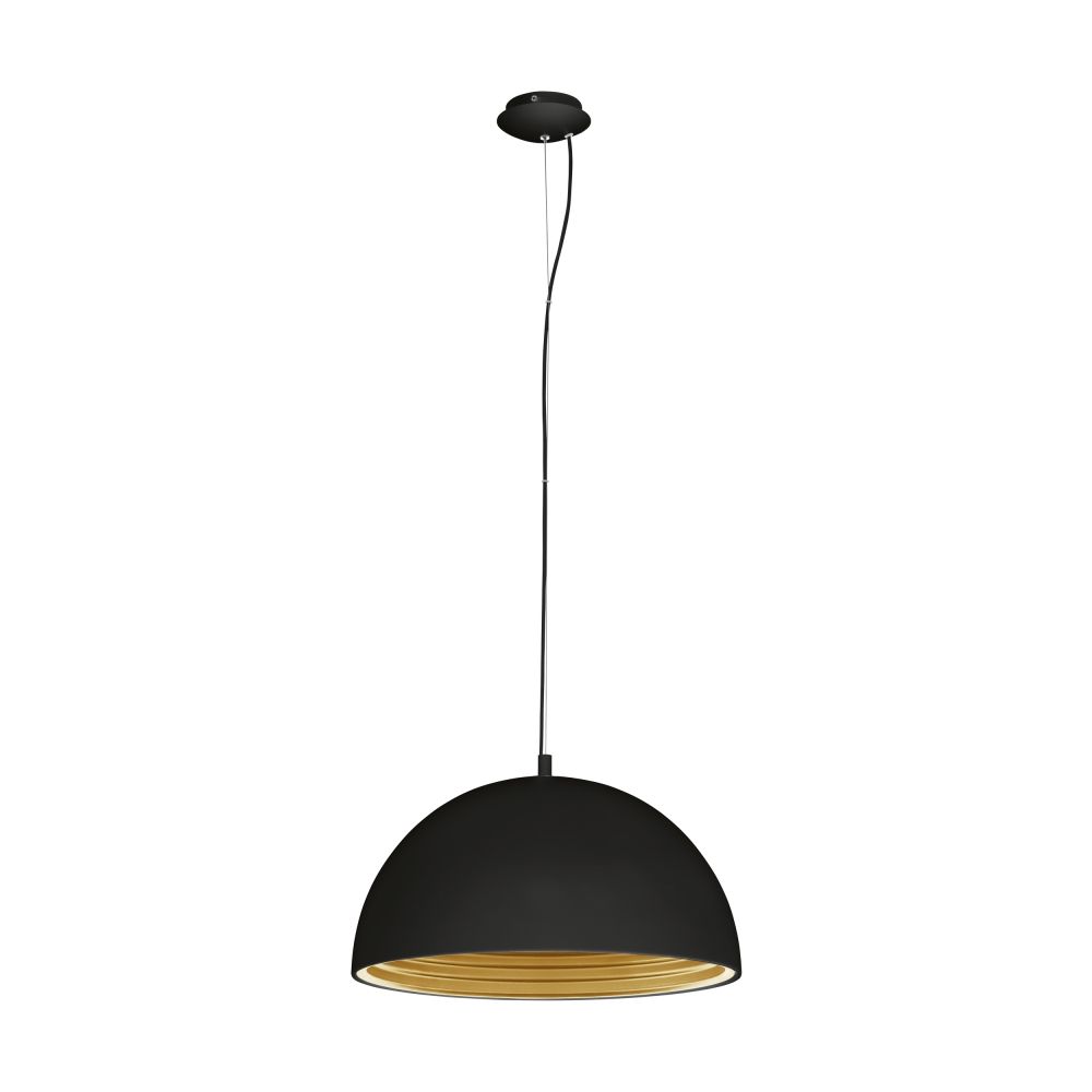 Panderas Pendant luminaire &Oslash;500 60W black/gold IP20