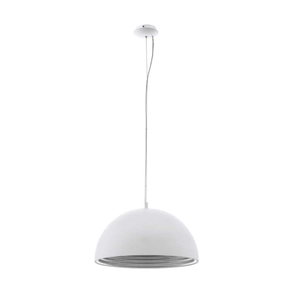 Panderas Pendant luminaire &Oslash;500 60W white/silver IP20