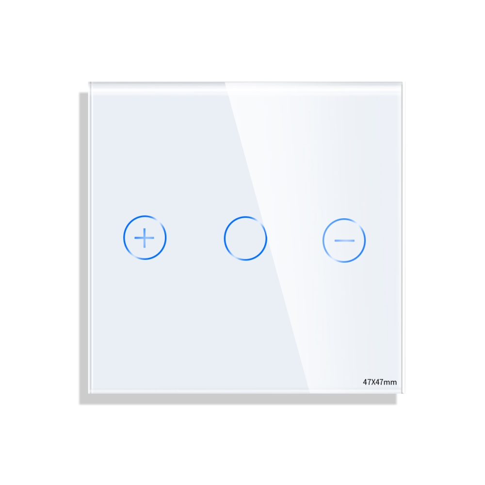 Panou Intrerupator Variator cu Touch Mini din Sticla LUXION - alb