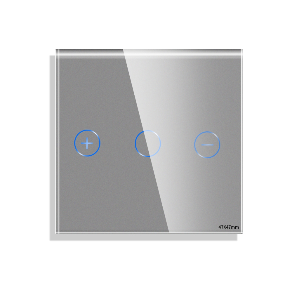 Panou Intrerupator Variator cu Touch Mini din Sticla LUXION - gri
