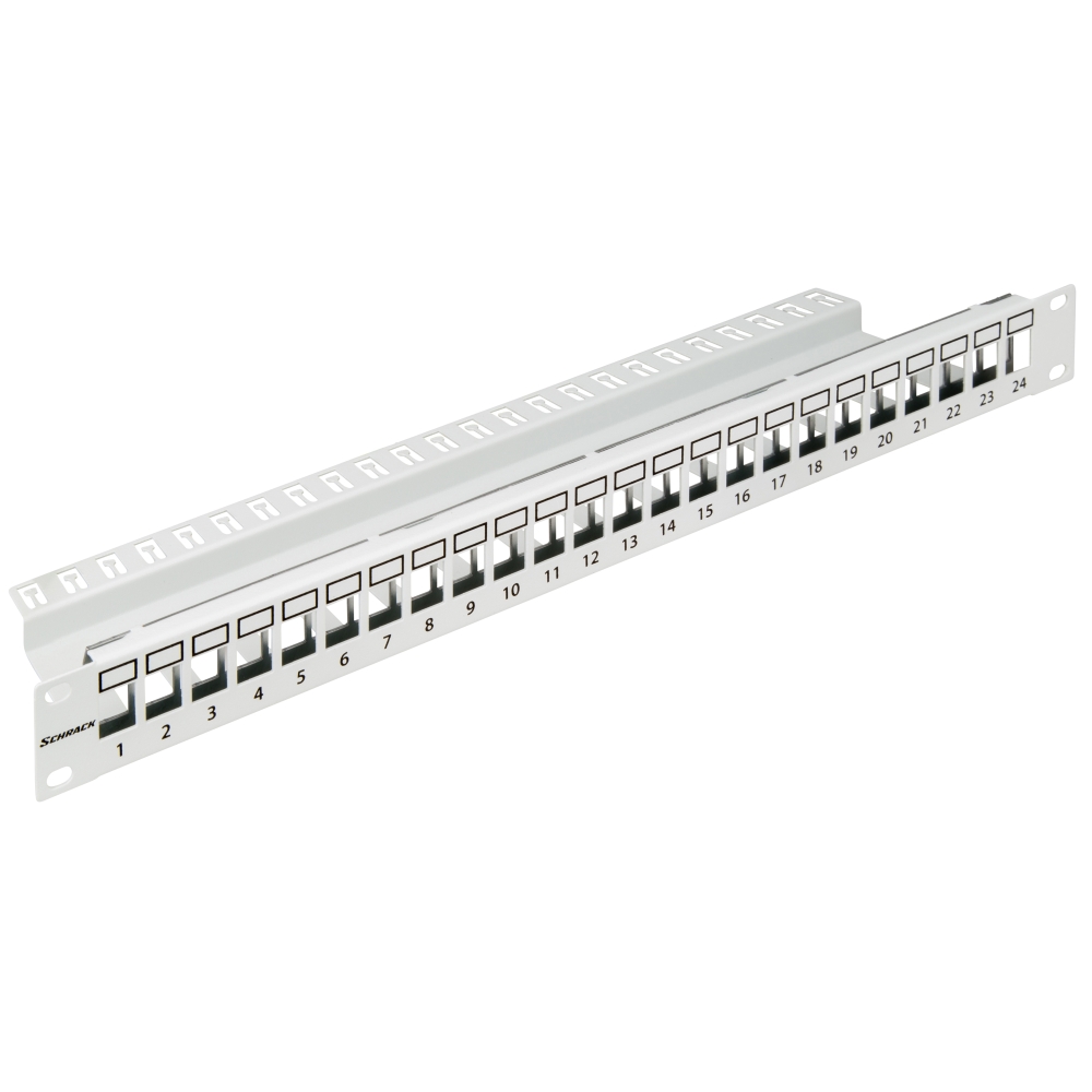Patchpanel 19" 24 porturi(SFA)(SFB) goale,1UH,RAL7035,scurt