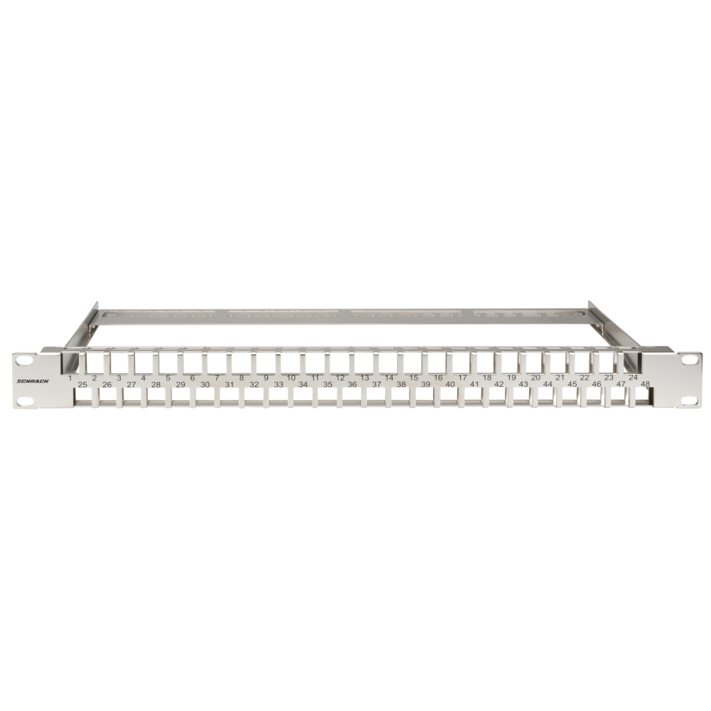 Patchpanel 19" gol pt. 48 module (SFB),1U,oțel