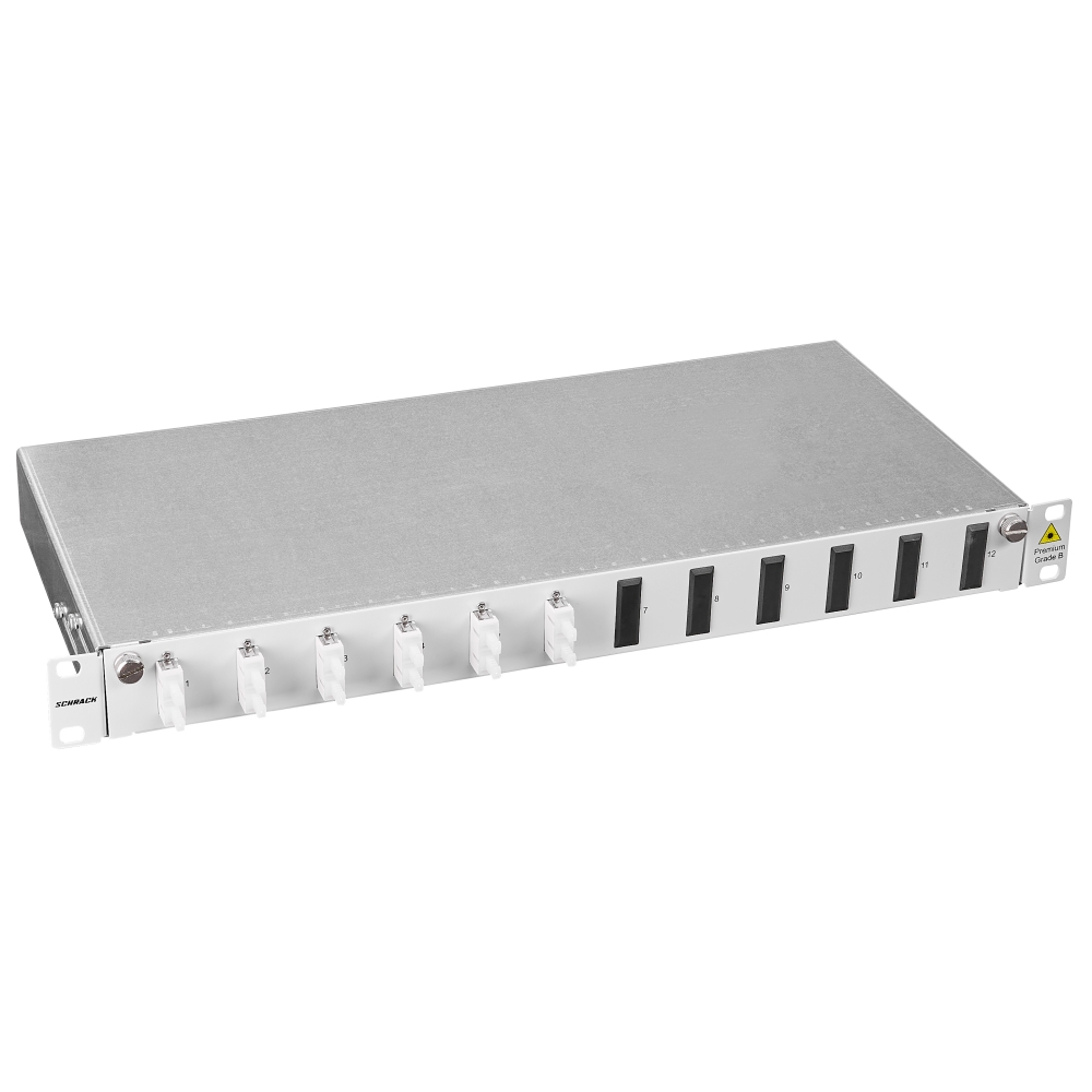 Patchpanel FO 19", 1UV, culisant, pentru 24 fibre, SC, MM
