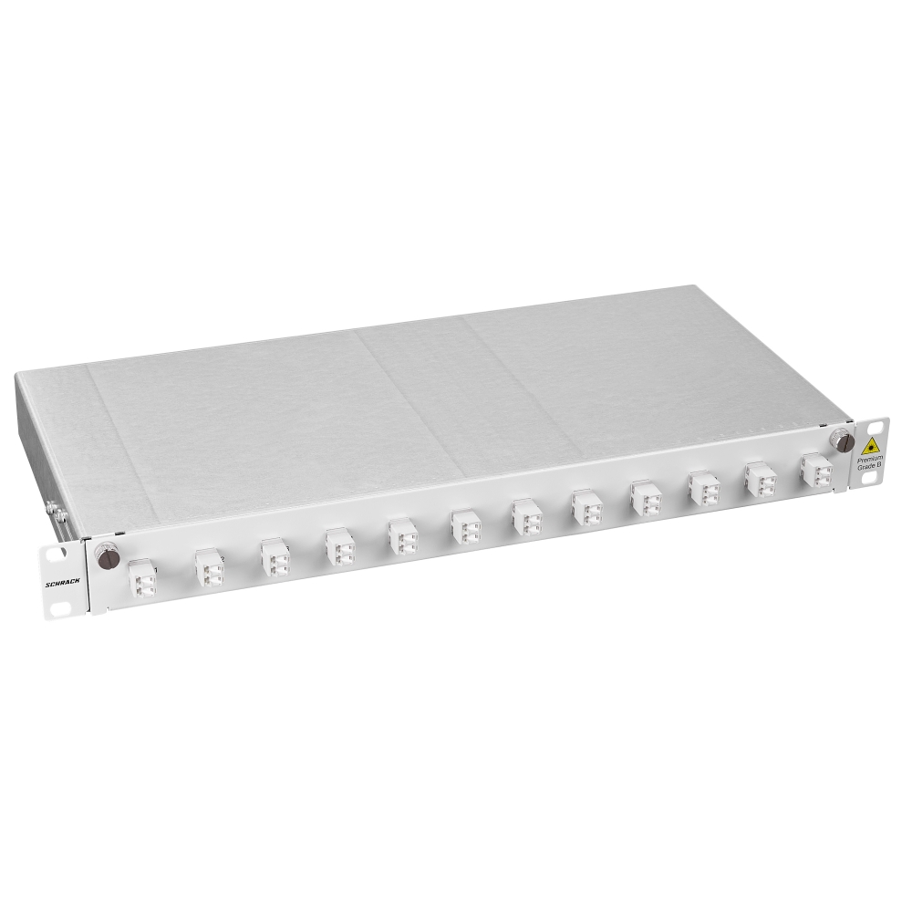 Patchpanel FO 19", 1UV, culisant, pentru 4 fibre, LC, MM