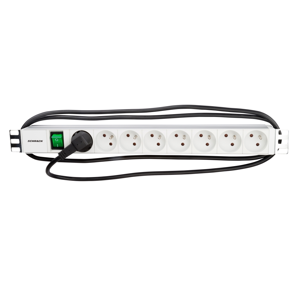 PDU 19", 8xUTE c.On/Off , profil ALU 1U, cablu 2m,RAL7035