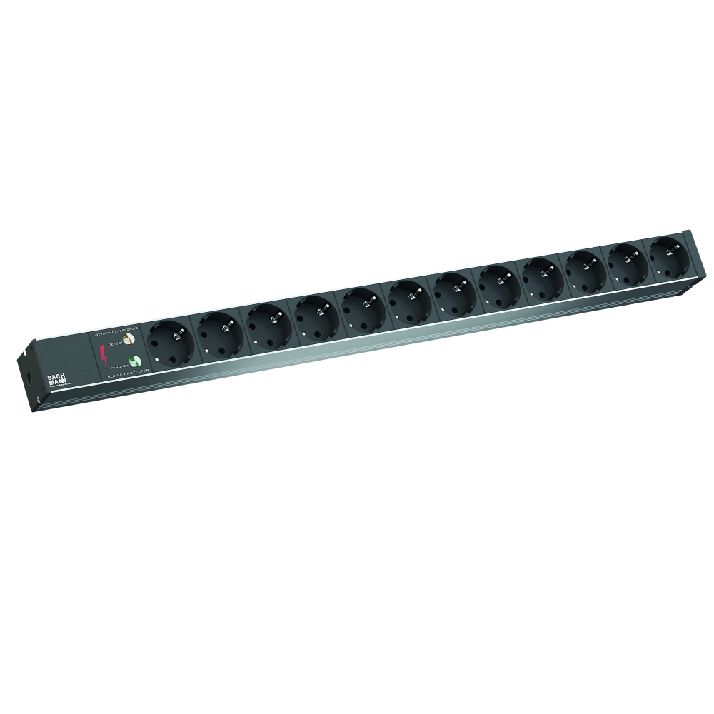 PDU19'' 12xSchuko, 2 m fisa Schuko, AL,prot.