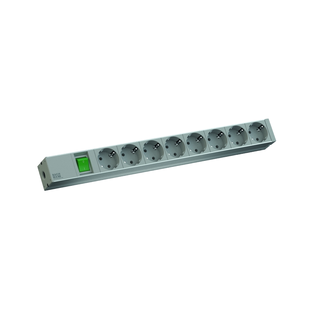 PDU19'' 8xSchuko, 2m fisa Schuko, AL, intrerupator, 438,5 mm