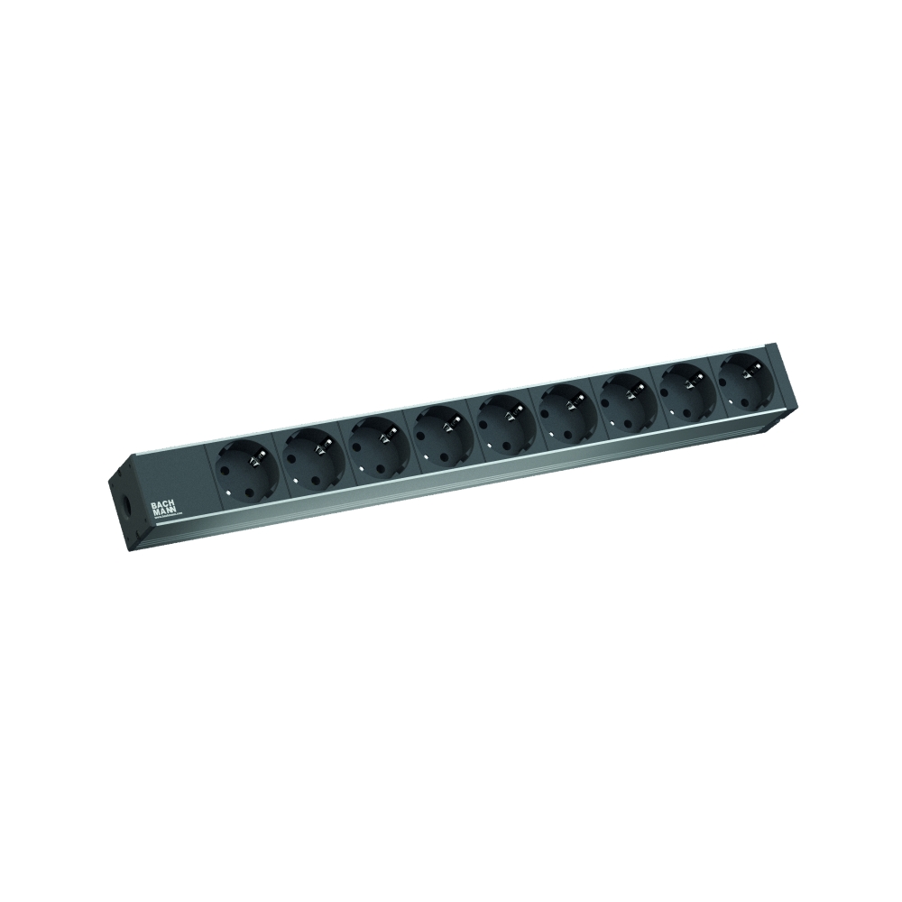 PDU19'' 9xSchuko, 2 m fisa Schuko si AL Negru