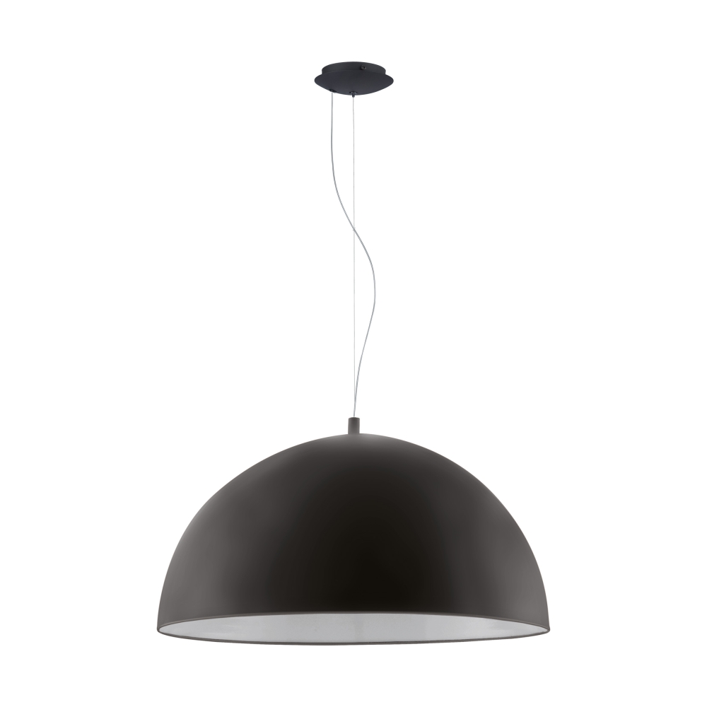 Pendant luminaire "Gaetano" 60W black IP20