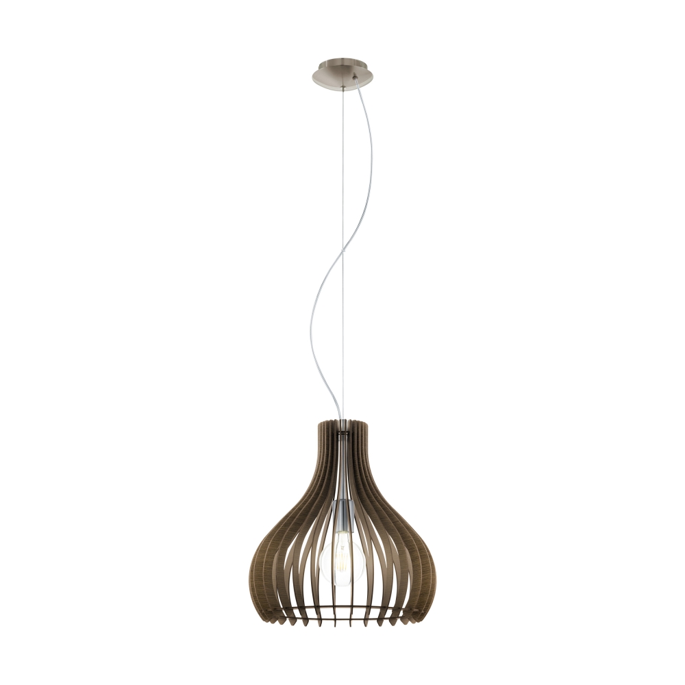 Pendant luminaire "Tindori" &Oslash;380 60W dark brown IP20