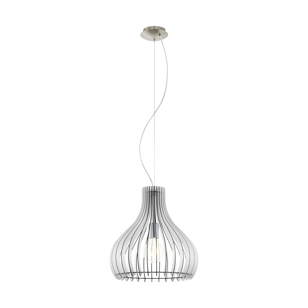 Pendant luminaire "Tindori" &Oslash;380 60W white IP20