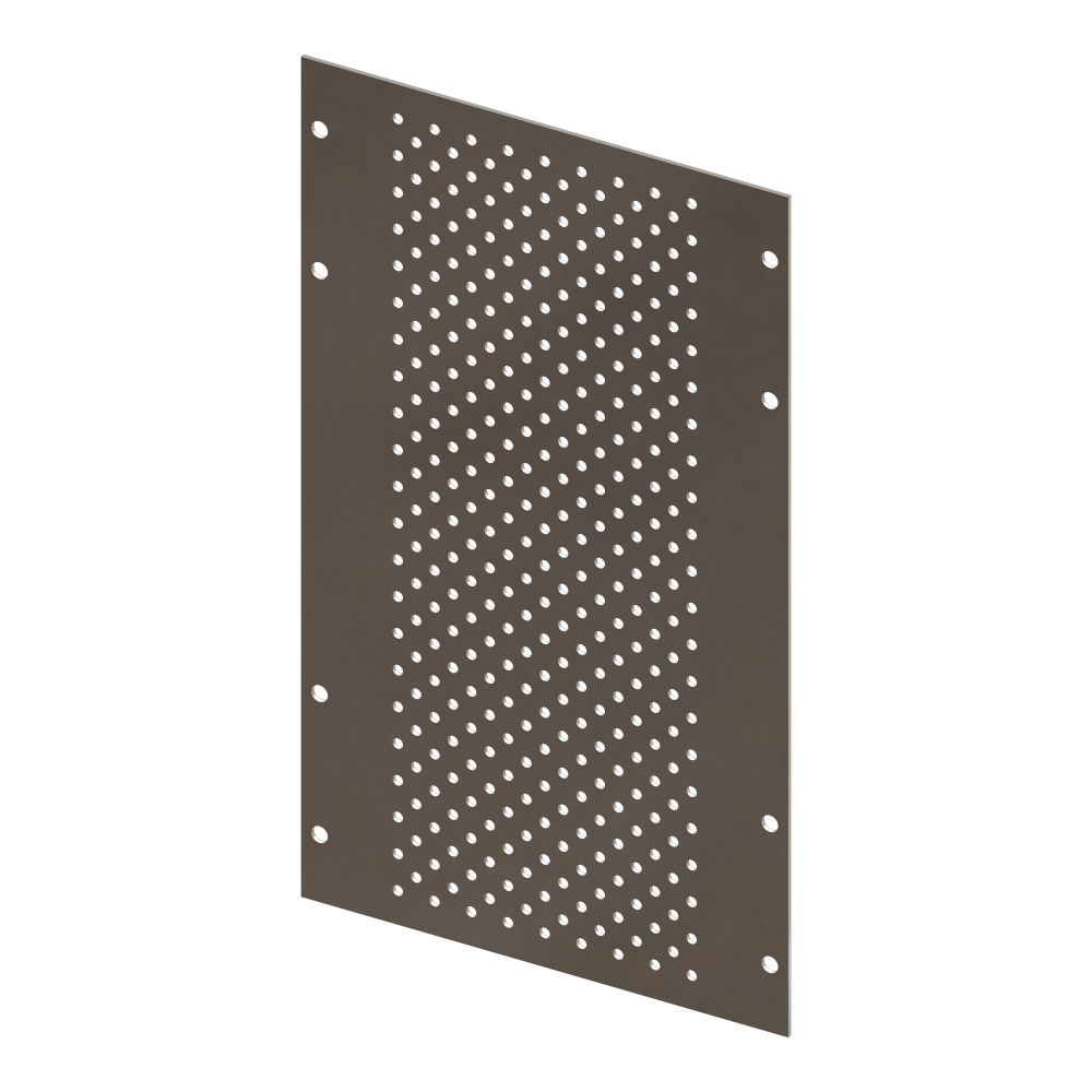 Perforated Mounting Plate width 208mm, 6 Modul Heights