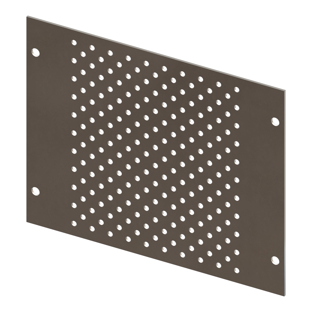 Perforated Mounting Plate width 220mm, 3 Modul Heights