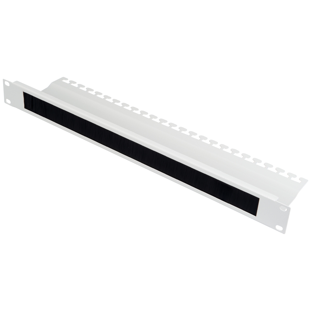 Perie intrare cablu, 19&rdquo;, suport cabluri, 1U, RAL7035