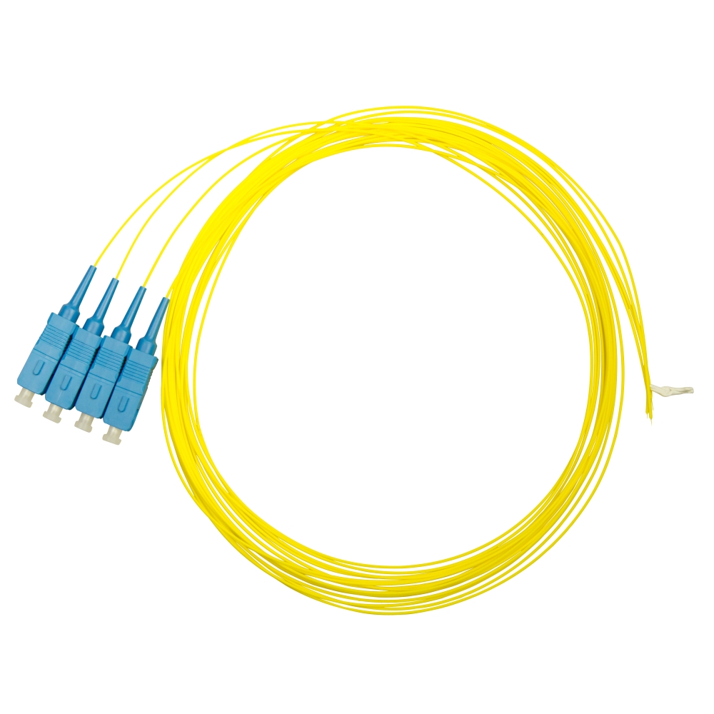 Pigtail SC, 9/125&micro;m OS2, 2m, Easy Strip, galben,4buc