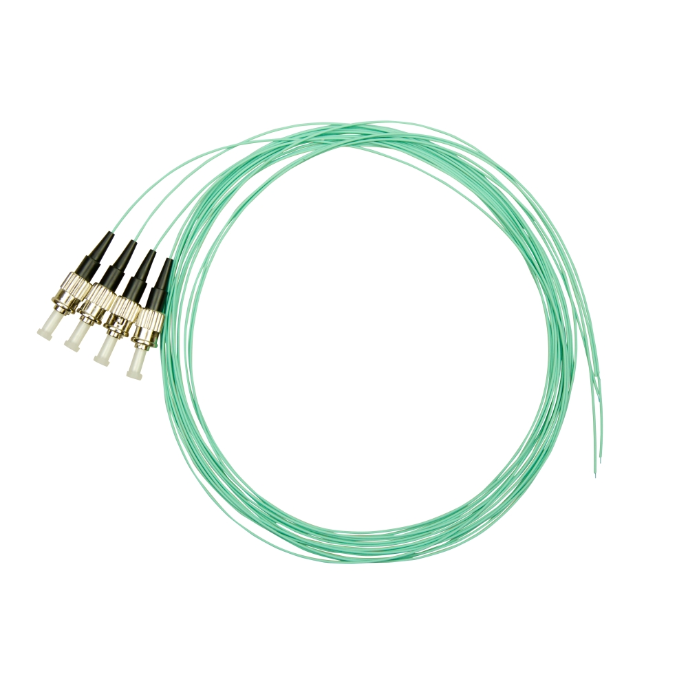 Pigtail ST, 50/125&micro;m OM3, 2m, Easy Strip,Aqua,4buc