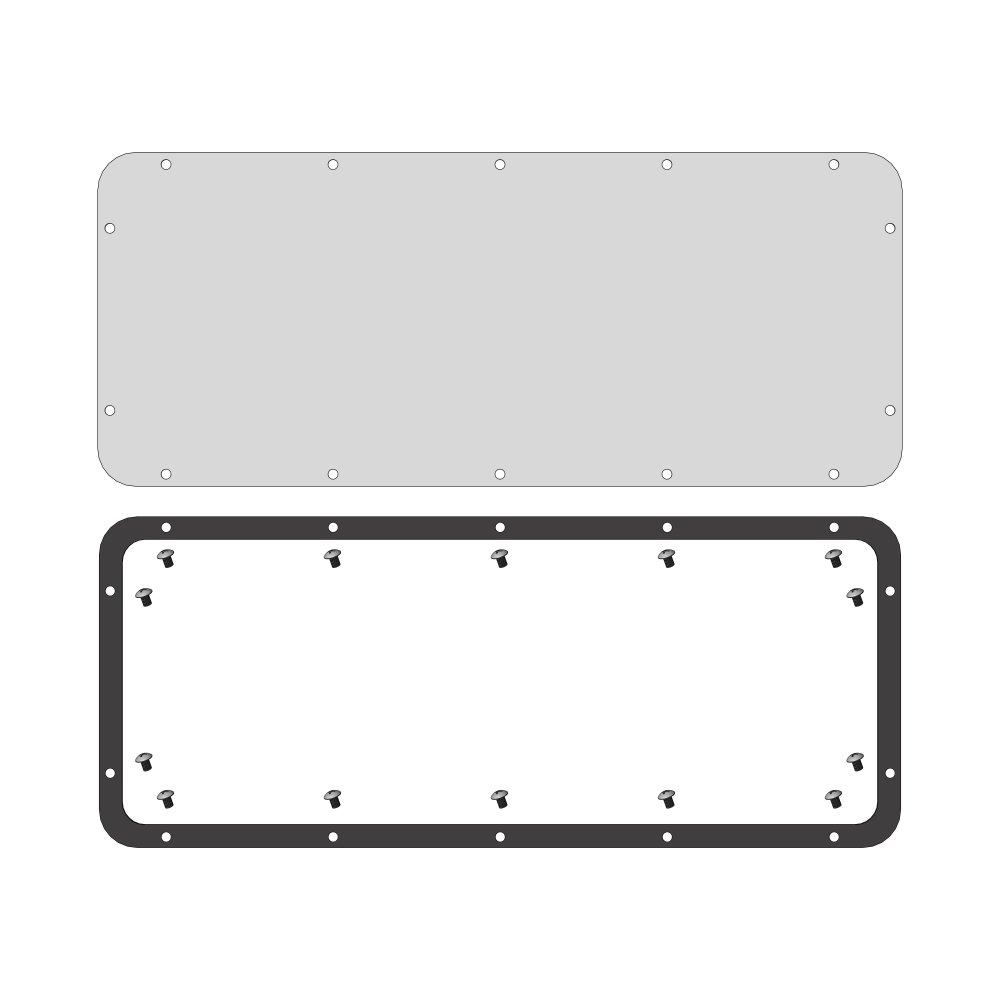 Placă de trecere plină tip G, decupare L500 A190mm