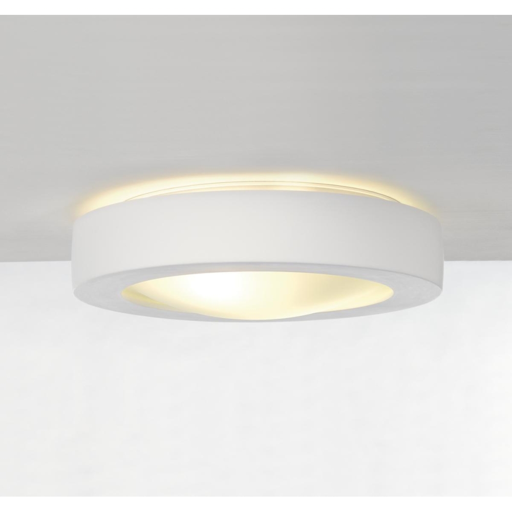 Plafonieră, GL 105 E27, rotund, alb plaster, max. 15W