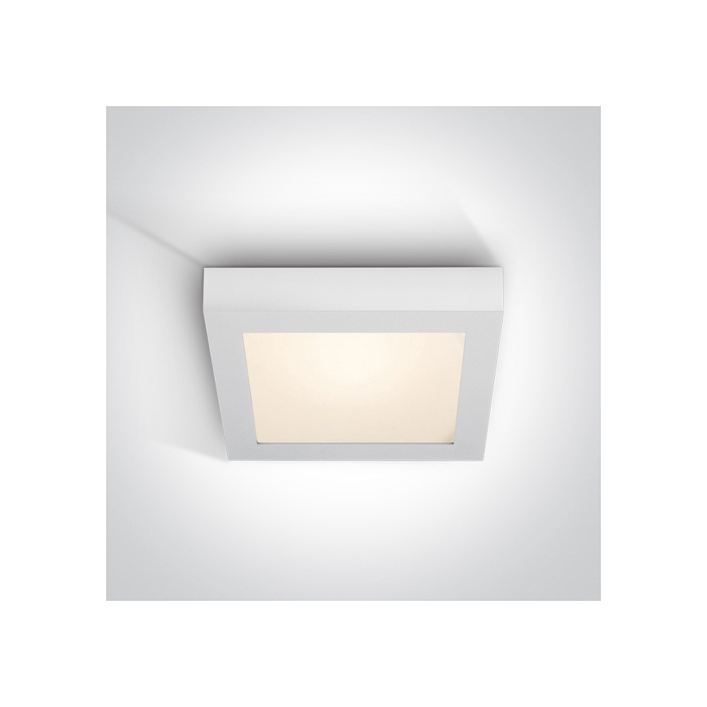 Plano patrat LED, 22W, 3000K, 1490lm, IP40, alb