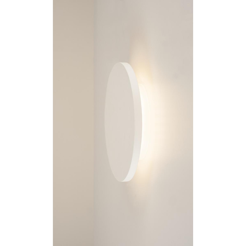 PLASTRA,rosuund,alber Gips,&Oslash;30cmlampa de perete,LED,3000K