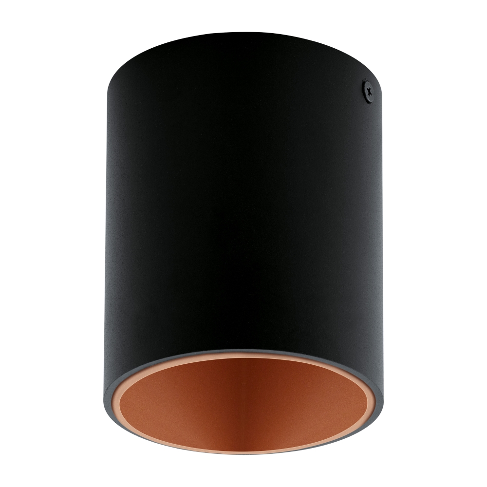 Polasso round 3,3W 3000K black copper