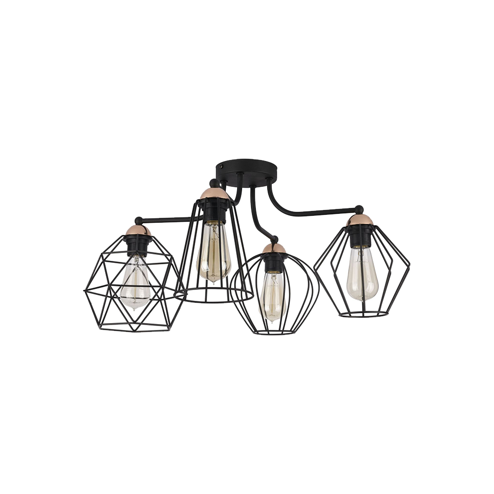 POLLY CANDELABRU 4XE27 NEGRU