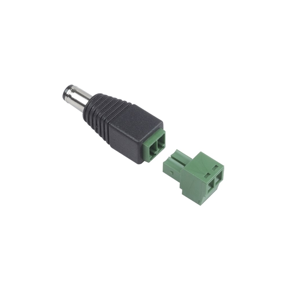 Power supply plug CCTV, with screw terminals