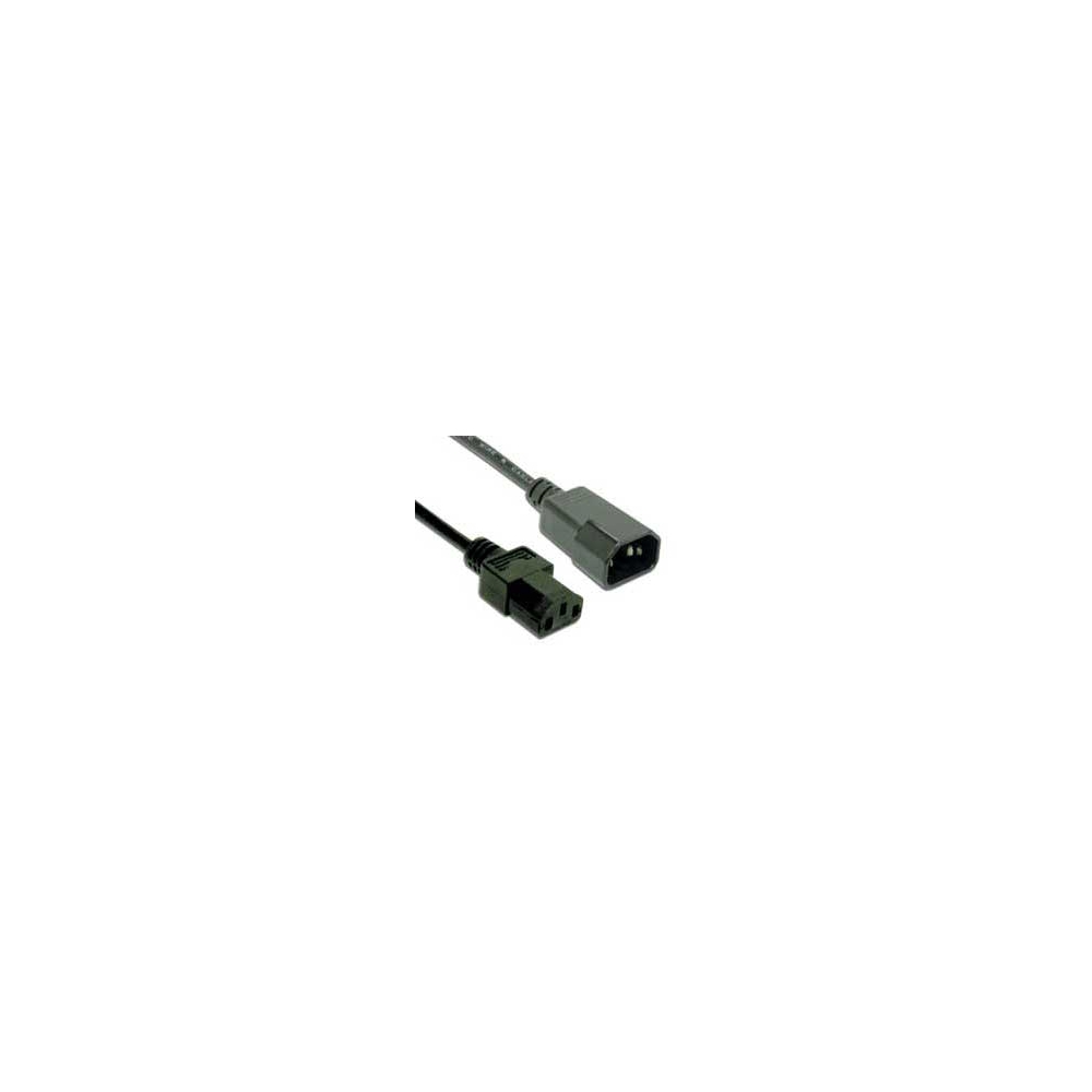 Powercord Extension Cable, C13, Black, 3m