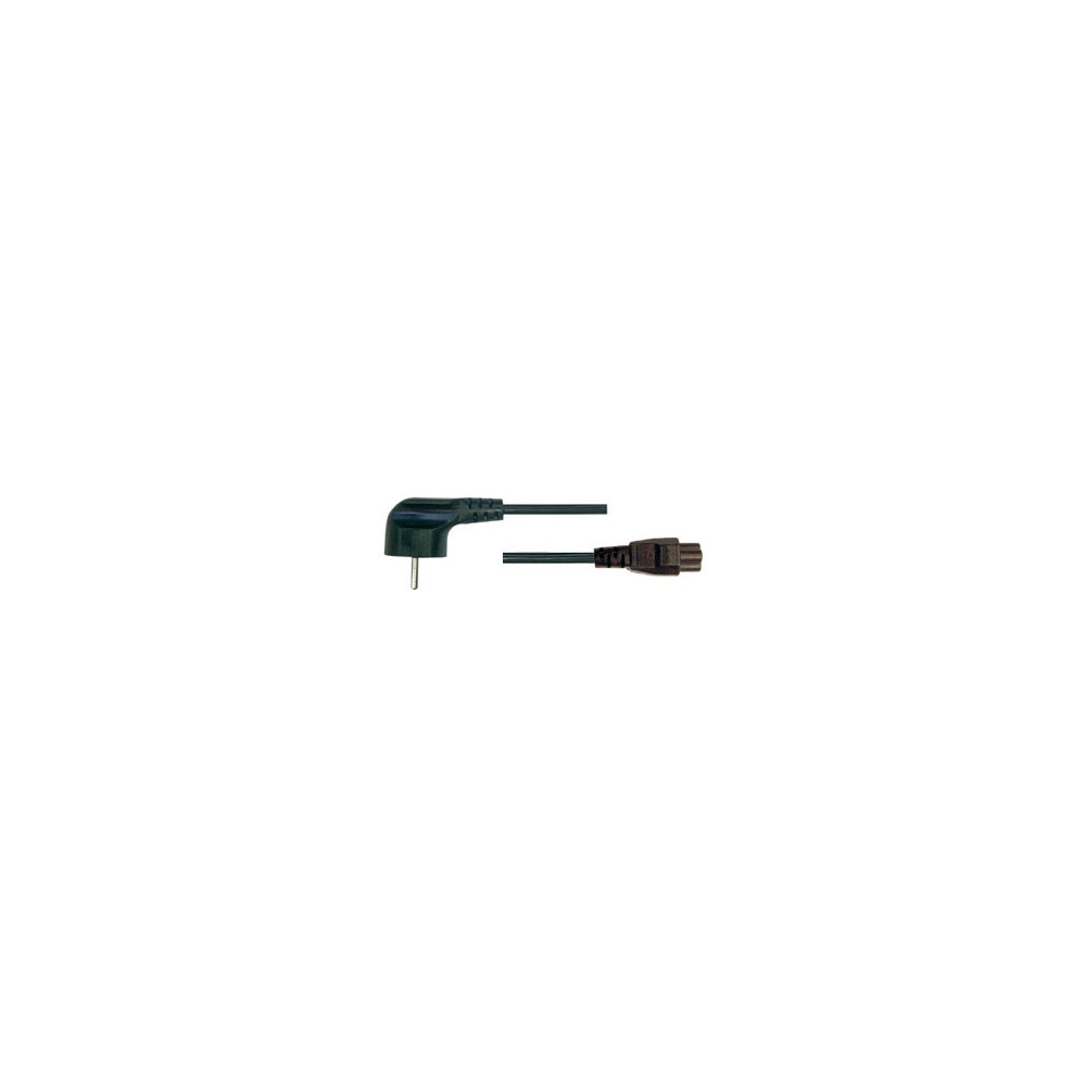 Powercord, Schuko - C5 (Triangle) female, Black, 1.8m