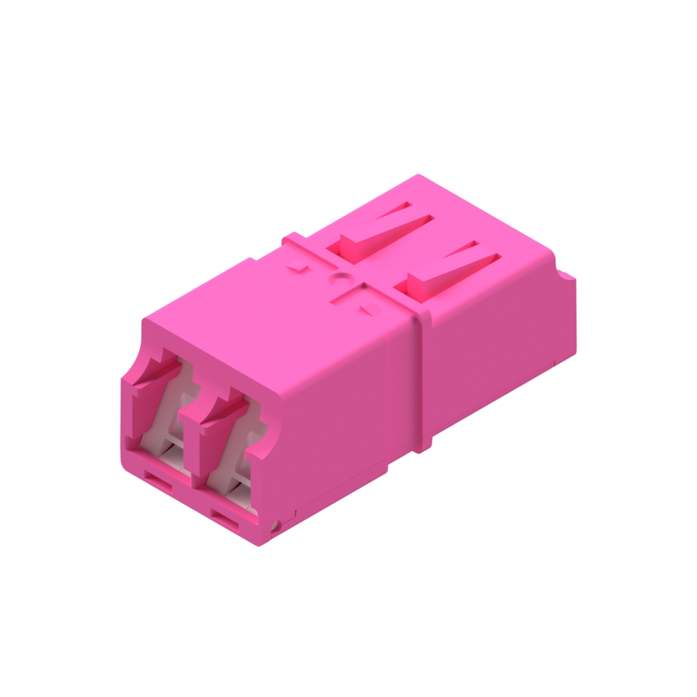 Premium LC-Duplex Coupling MM Polymer case Violett