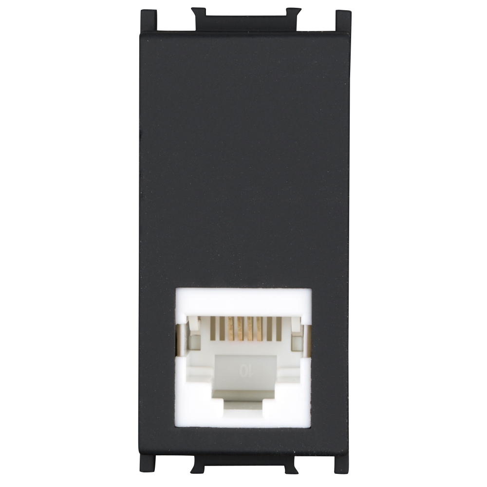 Priză telefon RJ11, 1M, negru