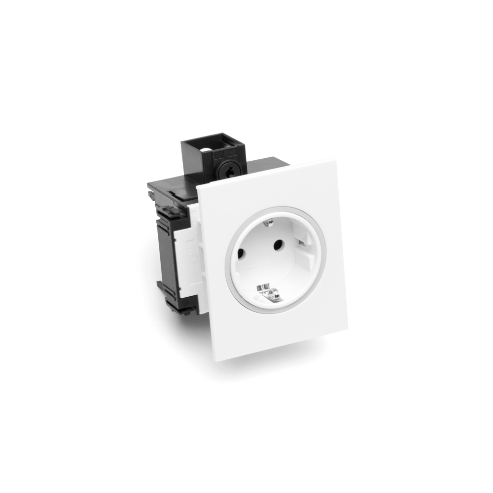 Priza 230V/16A pt.canal parapet SIGNA, RAL9010 alb