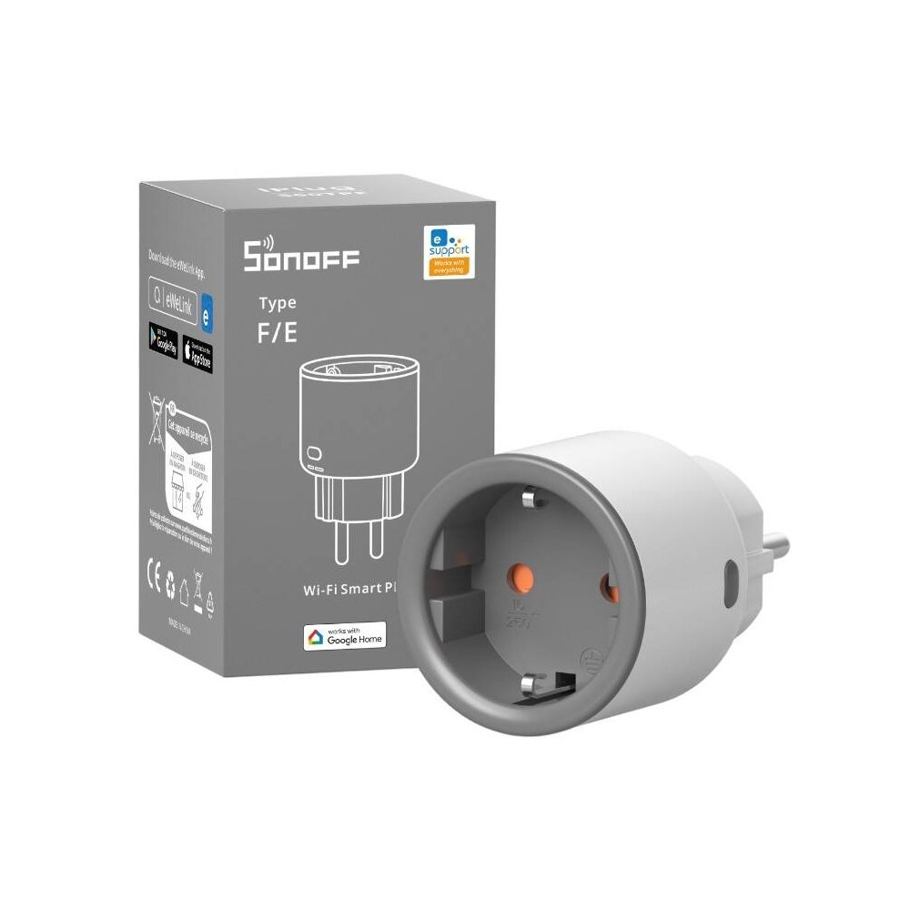 Priza inteligenta Sonoff S60TPF cu Monitorizare Consum, Wi-Fi, Programare si Control