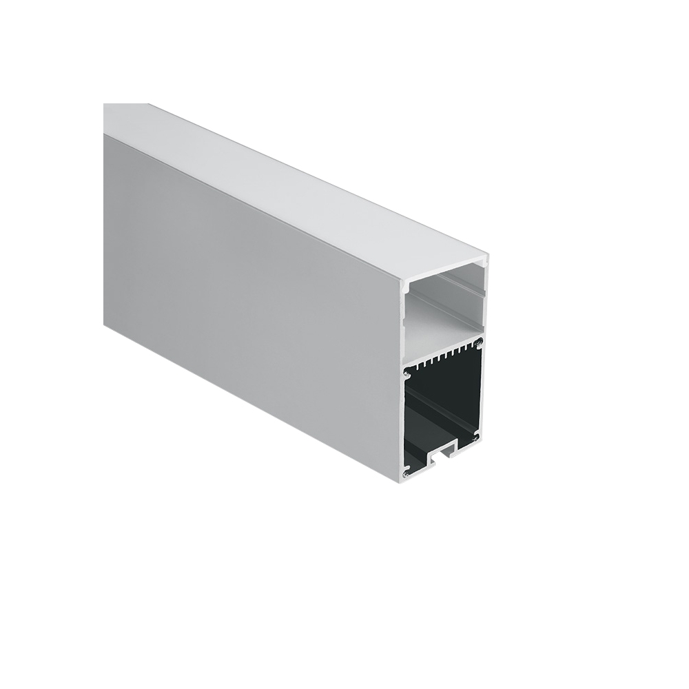 Profil Alu + capac opal PC, capace, 2m, alb