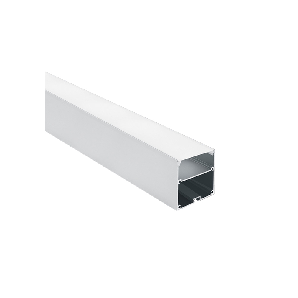 Profil Alu + capac opal PC, capace, pentru benzi de 45 mm 2m